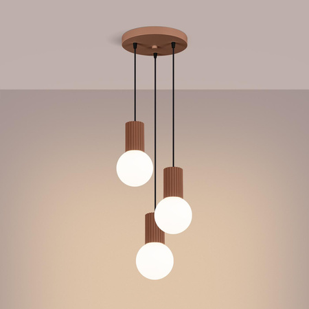 Lampa wisząca HALO 3P mocca (SL.1735) - Sollux Lighting