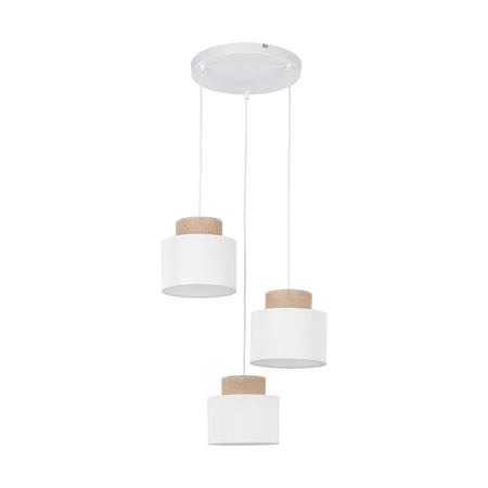 Kaskadowa lampa wisząca DUO WHITE JUTA 3 KOŁO  (2594) - TK Lighting