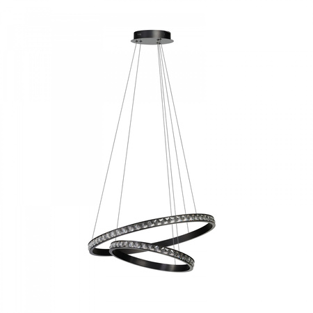 Kryształowa lampa wisząca AZALEA 60+40 3-STEP DIMM BK (AZ6773) Azzardo
