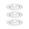 Zestaw Oprawa wbudowana NovaPico Plus Coin Easy ściemniana ruchoma 3x3W 2700K 230V Biały Mat/Aluminium (PL92971) - PAULMANN