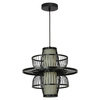 Ratanowa lampa wisząca Astra czarna 1xE27 (LP-3110/1P BK) - Light Prestige
