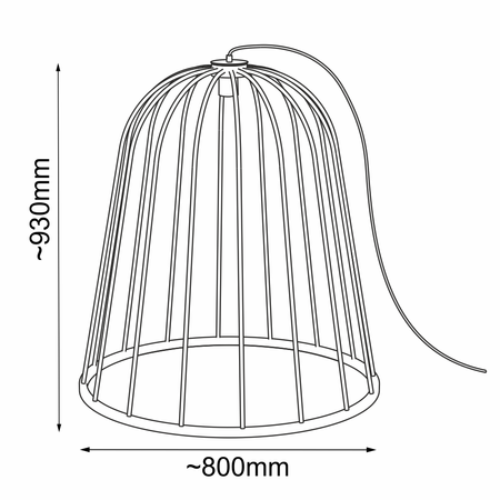 Lampa stojąca ogrodowa no. moon O - Czarna (930 mm)   (9417) - Shilo