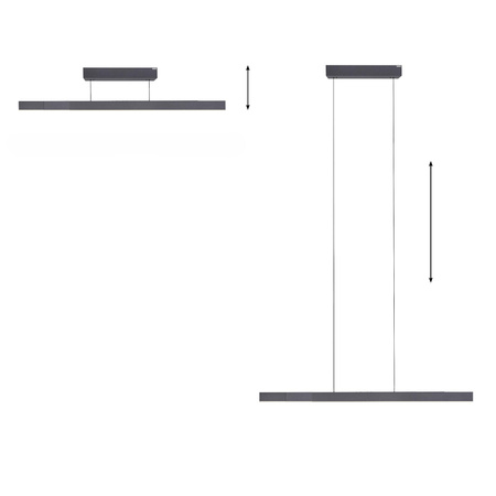 Lampa z płynną regulacją wysokości i szerokości PURE-MOTO-RISE CZARNY PERŁOWY (2545-18) - Paul Neuhaus