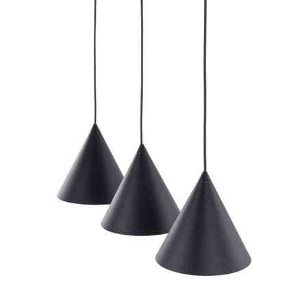 CONO BLACK LAMPA WISZĄCA 3 S LISTWA (10068) - TK Lighting