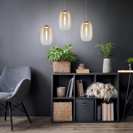 Lampa wisząca VASO 3 AMBER 4W (ML1405) - Milagro