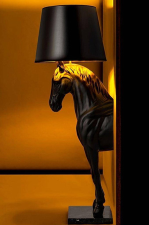 Lampa podłogowa KOŃ HORSE STAND S czarna - włókno szklane (JB001S) - King Home