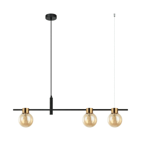 Lampa Wisząca Bletter (PND-5225-3-BK-AMB) - Italux