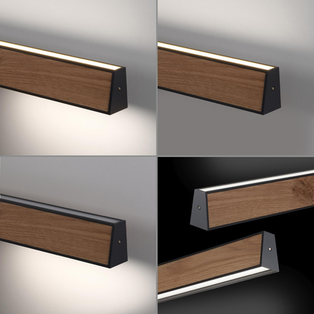 PURE E-MOTION LAMPA WISZĄCA CZARNY/DREWNO (2570-79) - Paul Neuhaus