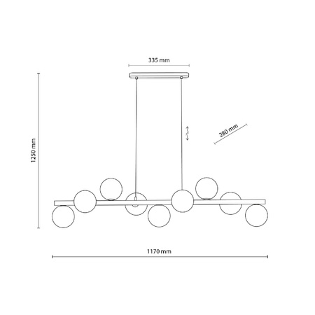 ESTERA WOOD ORZECH BURSZTYN LAMPA WISZACA 9XG9 (11097) - TK Lighting