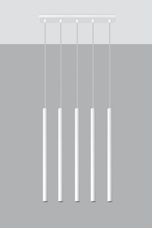 Lampa wisząca PASTELO 5 biała (SL.0468) - Sollux