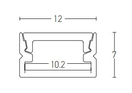 1PCS 2M ALUMINUM PROFILE 1PCS 2M OPAL PC COVER (20199 Zambelis) - Zambelis