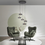 Kaskadowa lampa z płynną regulacją wysokości POSH SZARA (15694-15) - Paul Neuhaus