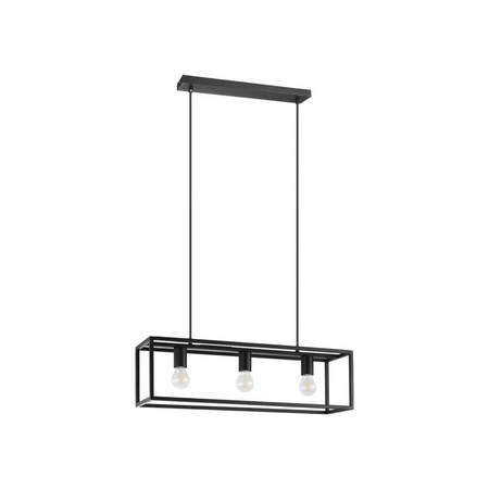 Lampa wisząca Elswick 3x E27 czarna (49564 - Eglo) - żyrandol