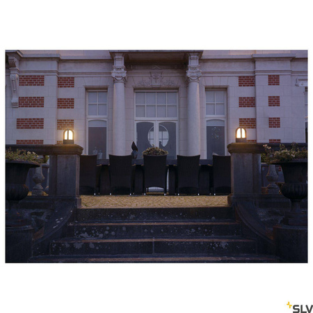 RUSTY CONE, lampa podłogowa outdoor, C35, okrągła, zardzewiałe żelazo, Ø/W 15/24 cm, maks. 40W, IP54 (229430) - SLV