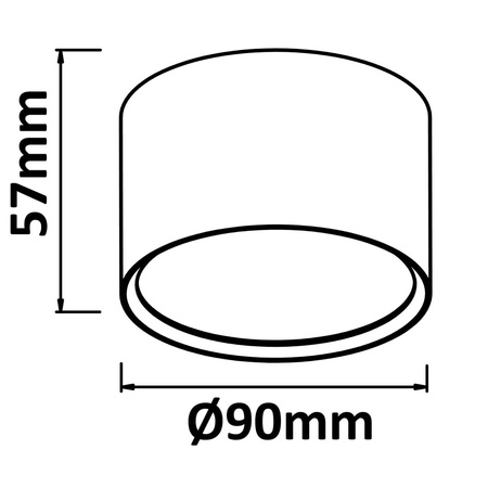 Oprawa Kendal natynkowa czarna (LP-6331/1SM BK) - Light Prestige