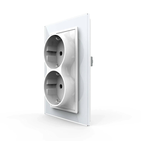 GNIAZDO ELEKTRYCZNE PODWÓJNE do pojedynczej puszki (VL-71EU2-62) - Livolo