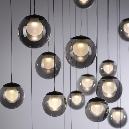 Wisząca lampa na pilota, z regulacją światła i wysokości PURE POPUP SZARA (2590-15) - Paul Neuhaus