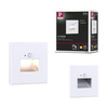 Oprawa przyschodowa EDGE LED czujnik ruchu i zmierzchu kwadrat 1x1,2W 120lm 2700K 230V biały  / tworzywo sztuczne (PL93133) - PAULMANN