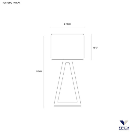 Lampa Stołowa PUP GLASS (0028.70 DIM) - Vivida