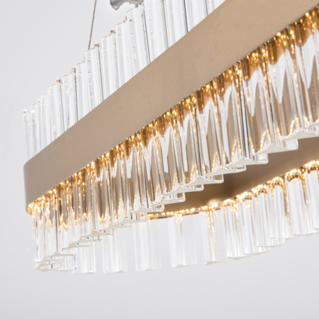 PENDANT LIGHT 72W 3000K STAINLESS STEEL-GLASS BRUSHED GOLD (22041 Zambelis) - Zambelis