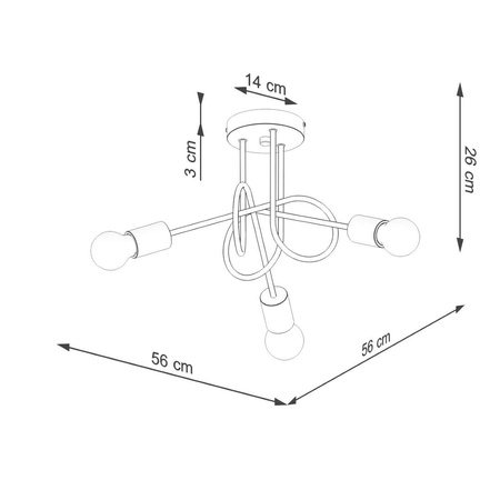 Żyrandol EMBER 3 biały (SL.1474) - Sollux Lighting