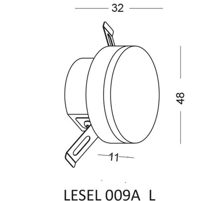 Lampa Schodowa LESEL 009A L (1009A1203) - Elkim Lighting