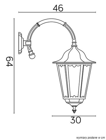 Kinkiet na elewację Retro Maxi (K 3012/1/BD) - SU-MA