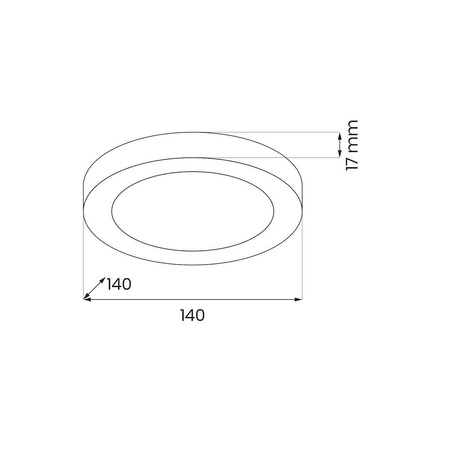 Plafon Evora Czarny Round 6W 3CCT (ML1789) - Milagro