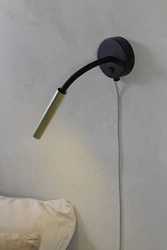 JOLIE Wall 1L Raw Brass/Black (108502) Markslojd