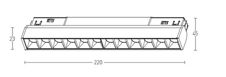 8W GRILLE LAMP 12W 3000K  BLACK  DIMMABLE (2091 Zambelis) - Zambelis