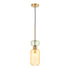 Szklana lampa wisząca MOLLY AMBER 1xE14 (ML1823) - Milagro