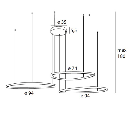 MAXLIGHT P0604D LAMPA WISZĄCA CAYENNE 3