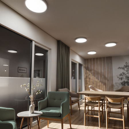 Plafon Natynkowy LED 50cm Okrągły BB02 50W 3000K Biały - DomenoLED