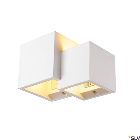 PLASTRA WL CUBES, wewnętrzna oprawa ścienna natynkowa, QT14, biała (1004733) - SLV