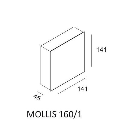 Kinkiet MOLLIS 160/1 (616001302) - Elkim Lighting