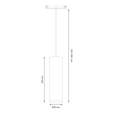 Wisząca lampa na szynę Magnetic track pendant 10mm 7W 3000-6000K (ML2179) - Milagro