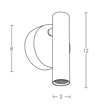 READING LIGHT LED 3W COOPER (H47 Zambelis) - Zambelis