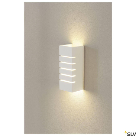 PLASTRA, lampa ścienna, kwadratowa, 100 Slot, biały gips, E14, maks. 40 W (148010) - SLV