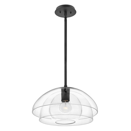 Lampa wisząca/ Półplafon Lotus - 1 źródło światła - Czarna (QN-LOTUS-P-BLK) - Quintiesse