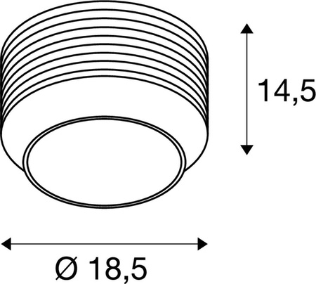 Plafon PANTILO ROPE 19, oprawa ścienna i sufitowa natynkowasrebrna (1007593) - SLV
