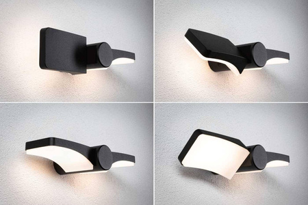 Oprawa elewacyjna PEKANA LED 2X6W 3000K 2X480lm IP44 230V antracyt aluminium (PL94766) - PAULMANN