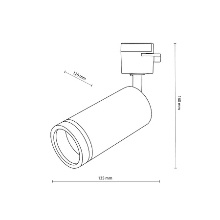Oprawa na system szynowy TRACER czarna RING (6897) - TK Lighting