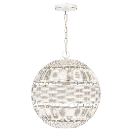 Lampa wisząca na taras Lindendale Antyczna biel (QZ-LINDENDALE-P-AWH) - Elstead Lighting