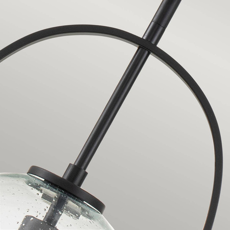 Lampa wisząca Somerset - 1 źródło światła - Przezroczyste szkło - Czarna (QN-SOMERSET-P-C-BK) - Quintiesse