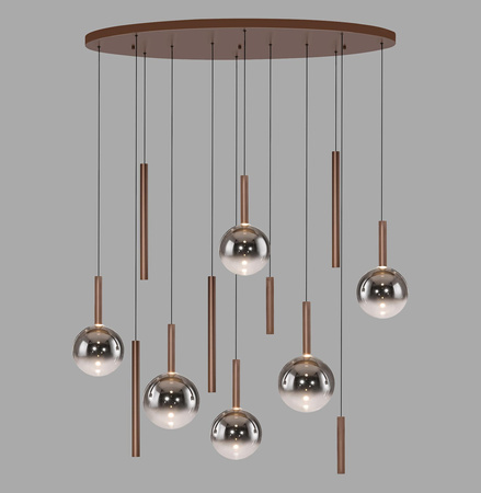 BOWL LAMPA WISZĄCA BRĄZOWA (2288-23) - Paul Neuhaus