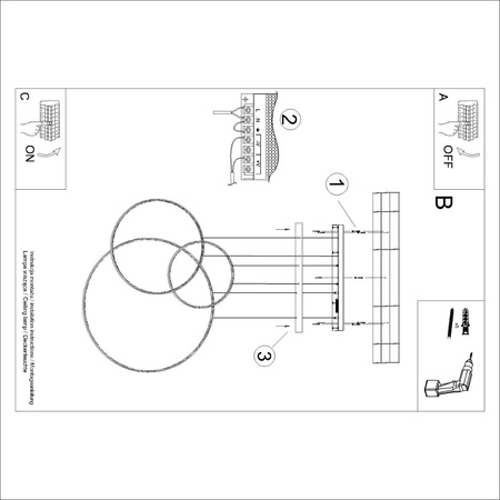 Lampa wisząca RIO 3 55/78/110 biała LED 4000K (TH.539) - Thoro Lighting