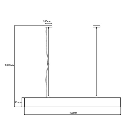 Lampa wisząca Luci M LED CCT Tuya czarna  (LP-1401/1P M BK Smart) - Light Prestige