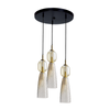 PENDANT LIGHT 3XE14 MAX 40W GLASS ANTIQUE BRASS (23010 Zambelis) - Zambelis