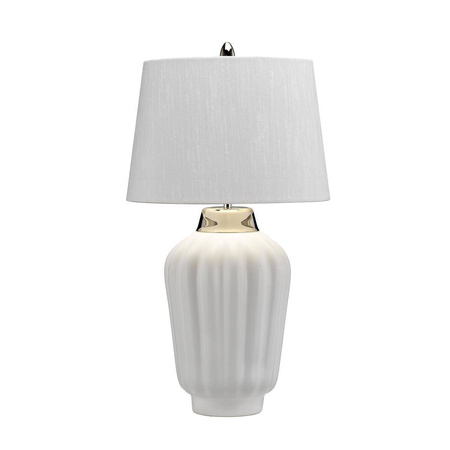 Lampa stołowa Bexley - 1 źródło światła - Biała/ Polerowany nikiel (QN-BEXLEY-TL-WPN) - Quintiesse