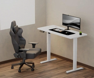 Biurko gamingowe z elektryczną regulacją Control Series 120 Biały (LV0150) - LVN SYSTEM